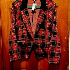 Brand new with tags plaid blazer